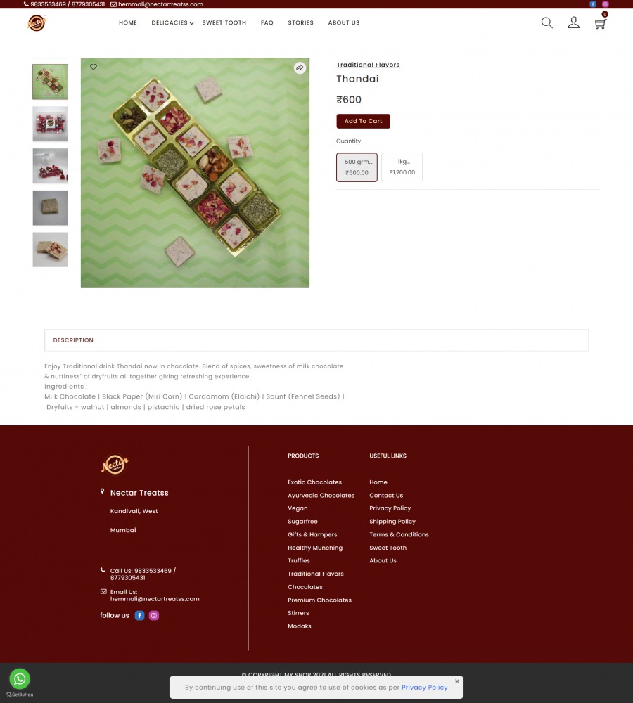 Website Product Page 